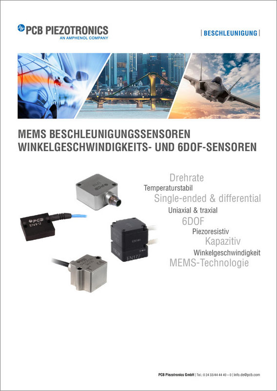 MEMS-Beschleunigungs-, Winkelgeschwindigkeits- und 6DoF-Sensoren