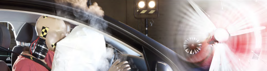 Piezoresistive Drucksensoren für Fahrzeugsicherheitstests