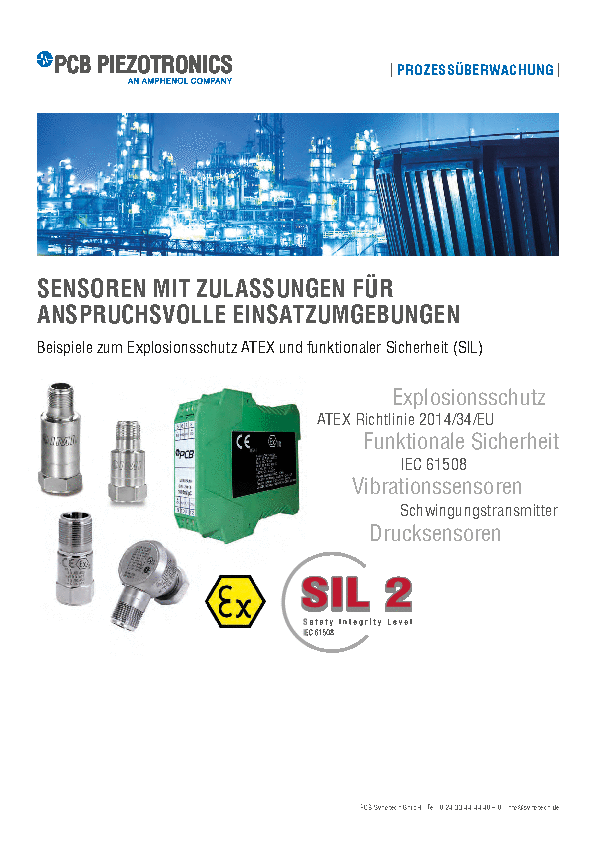 Sensoren mit Sensoren mit SIL- und ATEX-Zulassung PDF Sensoren mit Zulassungen für anspruchsvolle Umgebungsbedingungen
