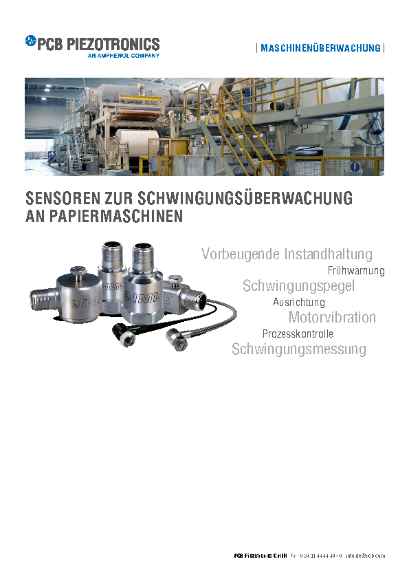Sensoren zur Schwingungsüberwachung an Papiermaschinen PDF Sensoren zur Schwingungsüberwachungen an Papiermaschinen