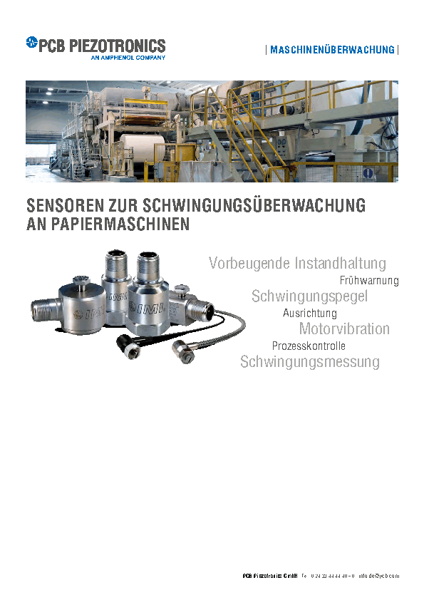 PDF Sensoren zur Schwingungsüberwachungen an Papiermaschinen
