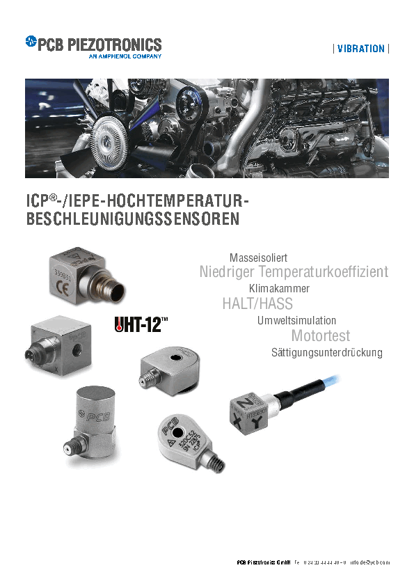 PDF ICP®-Hochtemperatur Beschleunigungssensoren