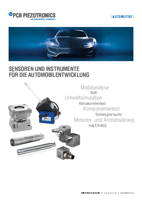 PDF Sensoren und Instrumente für die Automobilentwicklung