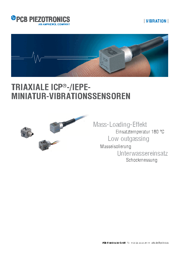 PDF Triaxiale ICP®-Miniatur Vibrationssensoren